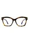 Tom Ford Butterfly-frame Glasses In Brown