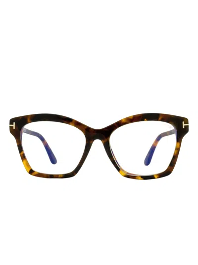 Tom Ford Butterfly-frame Glasses In Brown