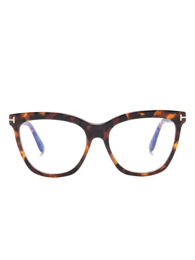 Tom Ford Butterfly-frame Glasses In Brown