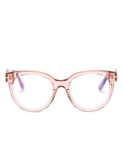 Tom Ford Brille Im Butterfly-design In Rosa
