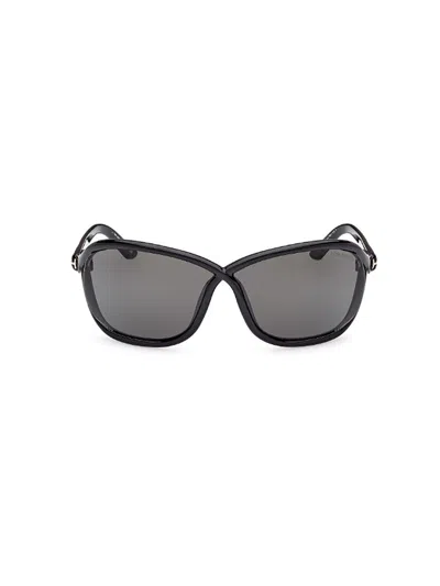 Tom Ford Butterfly Frame Sunglasses In Black