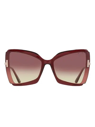 Tom Ford Butterfly Full-rim Sunglasses In Brown