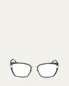 Tom Ford Butterfly Metal Blue Block Glasses In Teal Rose Gold/t Logo