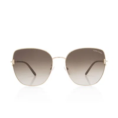Tom Ford Butterfly Sunglasses In Gold