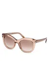 Tom Ford Butterfly Sunglasses, 53mm In Brown
