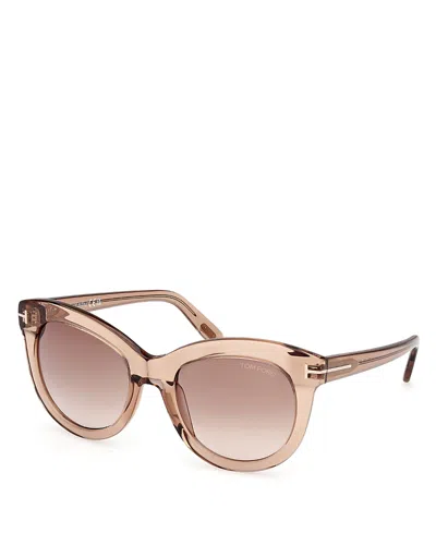 Tom Ford Butterfly Sunglasses, 53mm In Brown