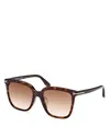 Tom Ford Gradient Brown Square Ladies Sunglasses Ft0958-d 52f 55 In Brown