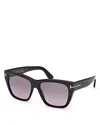 Tom Ford Flynn 55mm Gradient Butterfly Sunglasses In Black