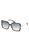 Tom Ford Eyewear Square Frame Sunglasses In Havana/green