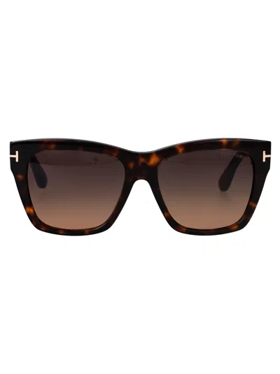 Tom Ford Butterfly Sunglasses Ft1343 52 T In Brown