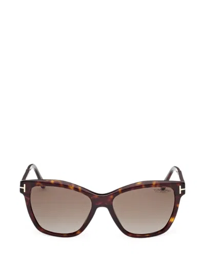 Tom Ford Butterfly-frame Sunglasses In Brown