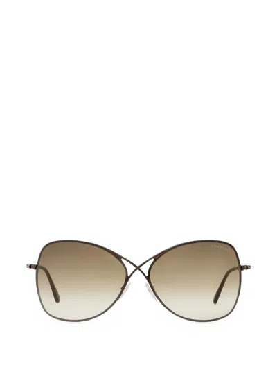 Tom Ford Butterfly-frame Sunglasses In Red