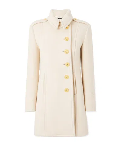 Tom Ford Button-detailed High Neck Jacket In Neutral