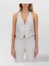 Tom Ford Buttoned Sleeveless Waistcoat In Gray