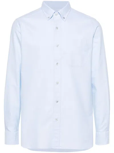 Tom Ford Button-down Collar Cotton Shirt In Blue