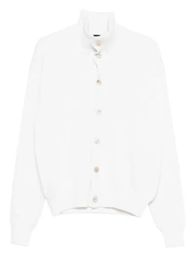 Tom Ford Button-fastening High-neck Cardigan In White