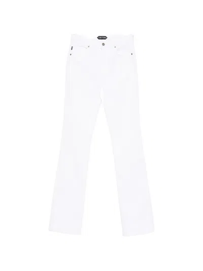 Tom Ford Button Trousers In White