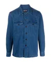 Tom Ford Button-up Denim Overshirt In Blue