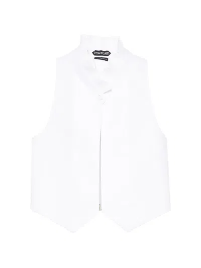 Tom Ford Button-detail Waistcoat In White