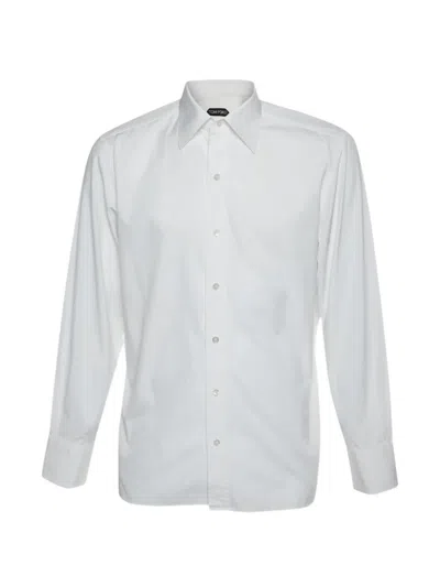Pre-owned Tom Ford Button-down Cotton Shirt In White