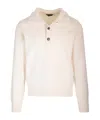 Tom Ford Buttoned-collar Jumper In White