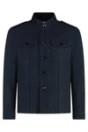Tom Ford Buttoned Jacket In Blue