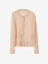 Tom Ford Powder Pink Sweater With Front Button Fastening And Slip Pockets In Pink