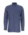Tom Ford Lyocell Shirt With Rear Yoke And Button-down Collar In Blue