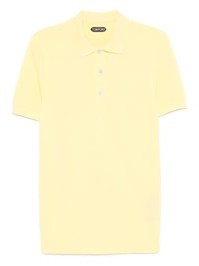 Tom Ford Buttoned Polo Shirt In Yellow