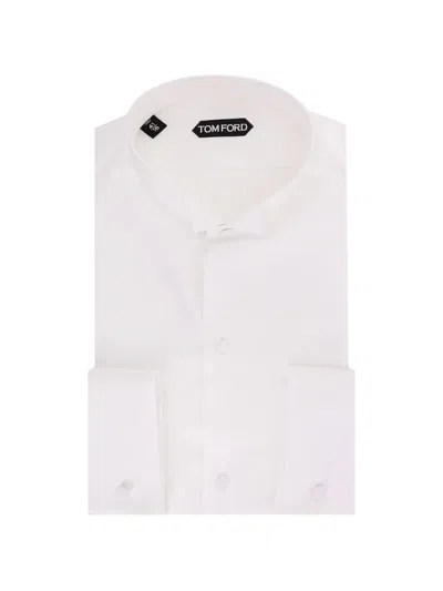 Tom Ford Long-sleeved Buttoned Shirt In White