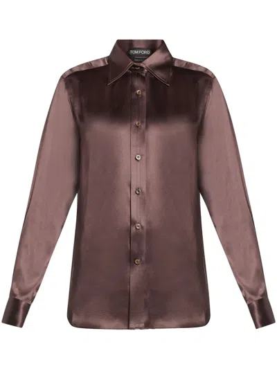TOM FORD BUTTONED SILK SHIRT