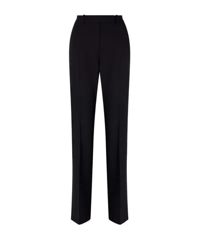 Tom Ford Grain De Poudre Wool Straight-leg Pants In Black