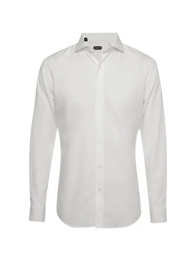 Pre-owned Tom Ford Button-fastening Long-sleeve Shirt In White