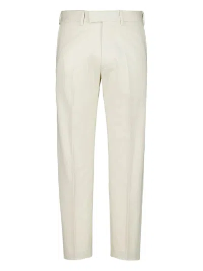 Tom Ford Button-fastening Trousers With Concealed Fastening And Pockets In Neutral