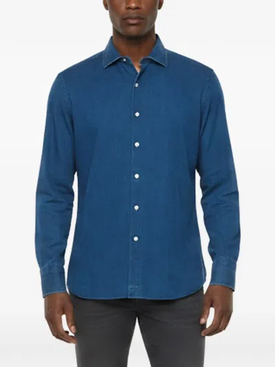 Pre-owned Tom Ford Button-front Denim Shirt In Blue