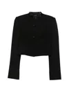 Tom Ford Button-up Cropped Jacket In Black