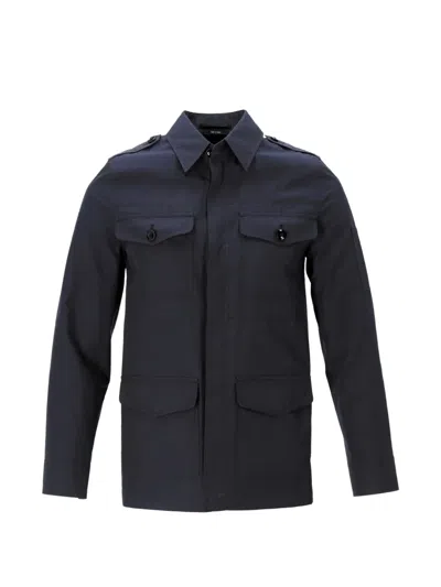 Pre-owned Tom Ford Button-up Pocket Jacket In Blue