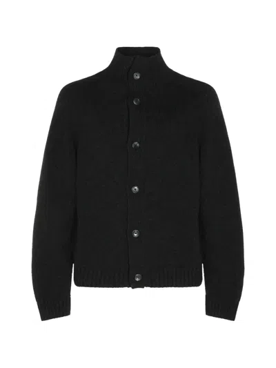 Tom Ford Button-up Ribbed-knit Cardigan In Black