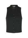 Tom Ford Button-up Wool Top In Black