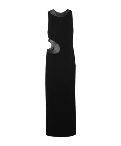 Tom Ford Cady Cut-out Sleeveless Gown In Black