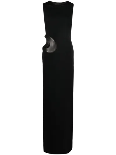 Tom Ford Cady Cut-out Sleeveless Gown In Black