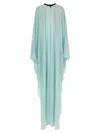 Tom Ford Caftan Silk Georgette Dresses Light Blue In Blue