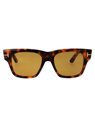 Tom Ford Caine-02 Sunglasses In Gold