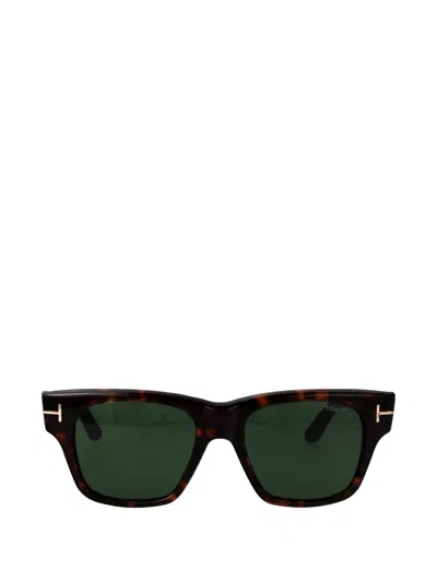 Tom Ford Caine Square-frame Sunglasses In Brown
