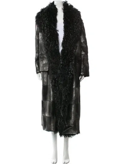 Pre-owned Tom Ford Calf Hair Fur Coat In Multi