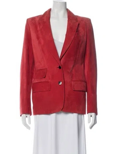 Pre-owned Tom Ford Calf Leather Blazer In Red