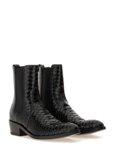Tom Ford Calf Leather Boot In Black