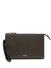 Tom Ford Calf Leather Clutch Bag In Green