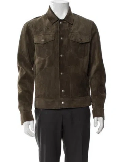 Pre-owned Tom Ford Calf Leather Jacket In Brown