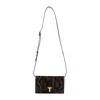 Tom Ford Calf Leather Leopard Wallet With Adjustable Strap In Brown